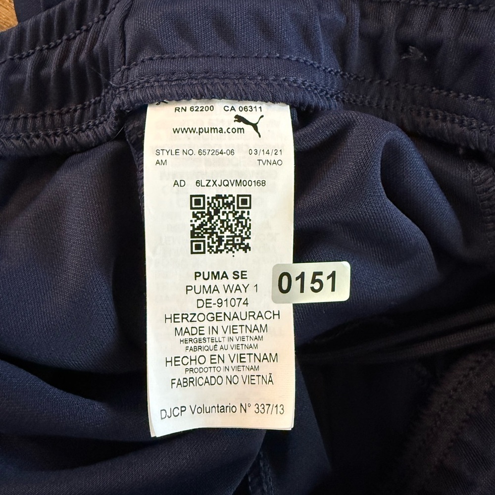 Puma Women’s Navy Soccer Drycell Sweatpants Warmups Joggers Size M - Picture 10 of 10